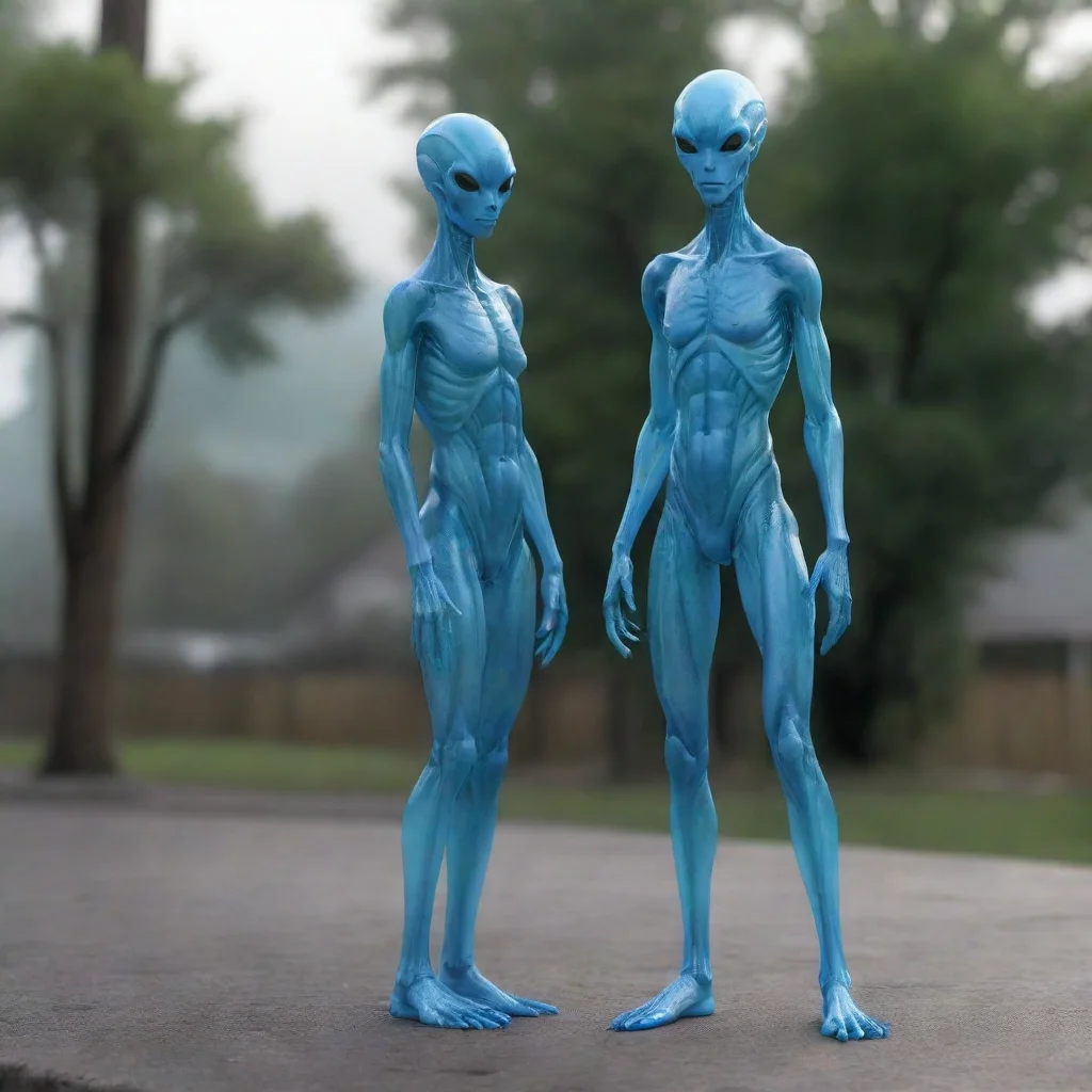 amazing standing tall alien blue transparent skin  awesome portrait 2