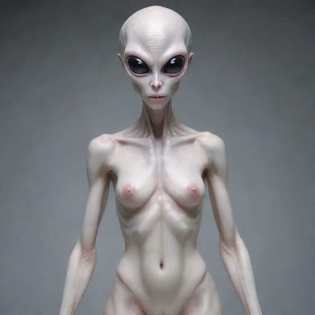 amazing standing tall alien pale skin frontal arms apart  awesome portrait 2