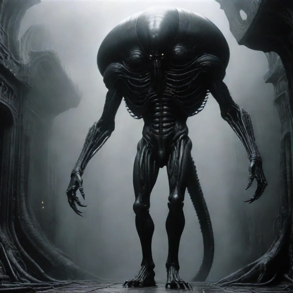 aiamazing standing tall giger alien  awesome portrait 2