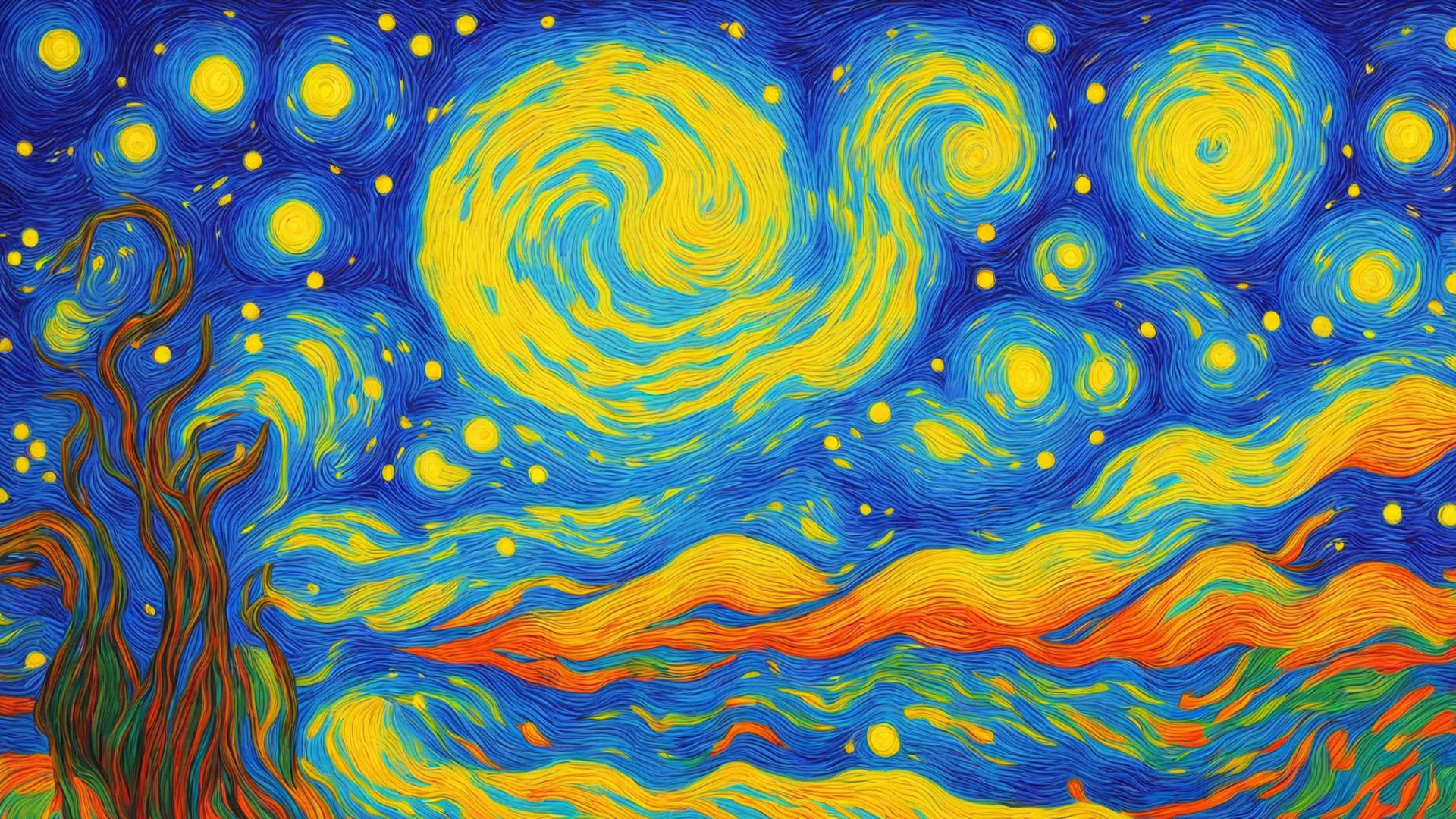 amazing starry night van gogh interesting colors awesome portrait 2 wide
