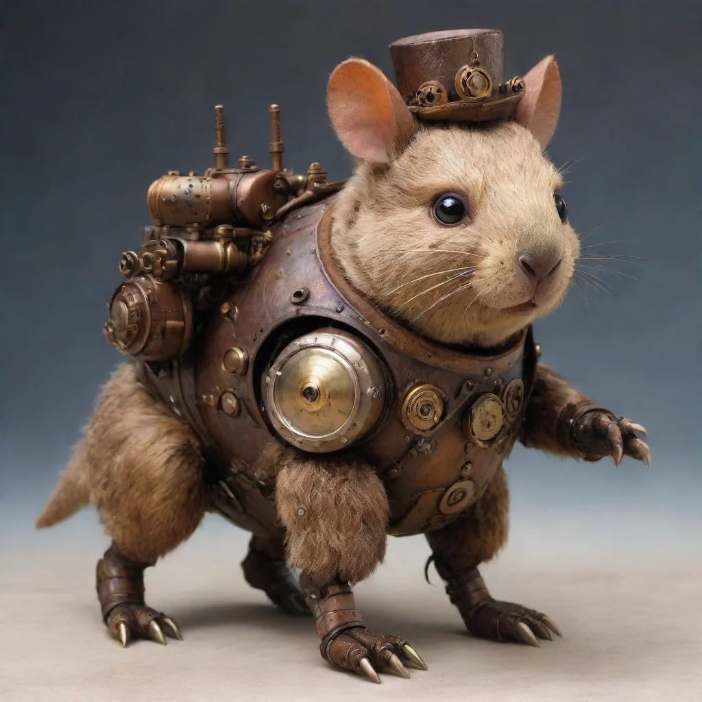 aiamazing steampunk robot wombat awesome portrait 2