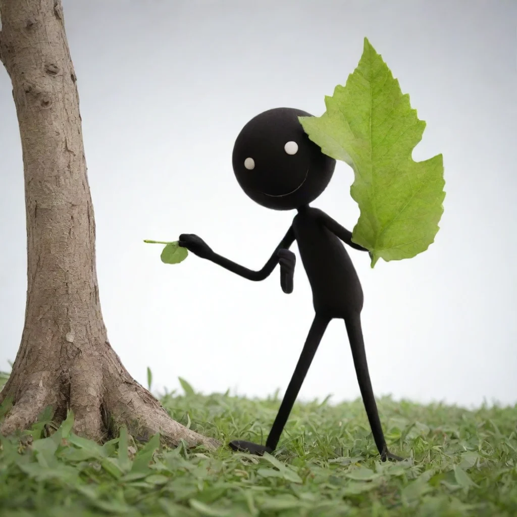 aiamazing stickman chewing leaf awesome portrait 2