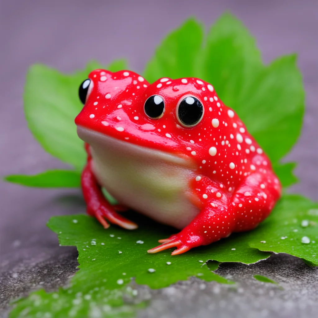 aiamazing strawberry frog awesome portrait 2