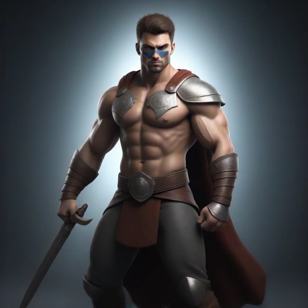 amazing strong male warrior character masculine epic good looking heroic pose awesome portrait 2