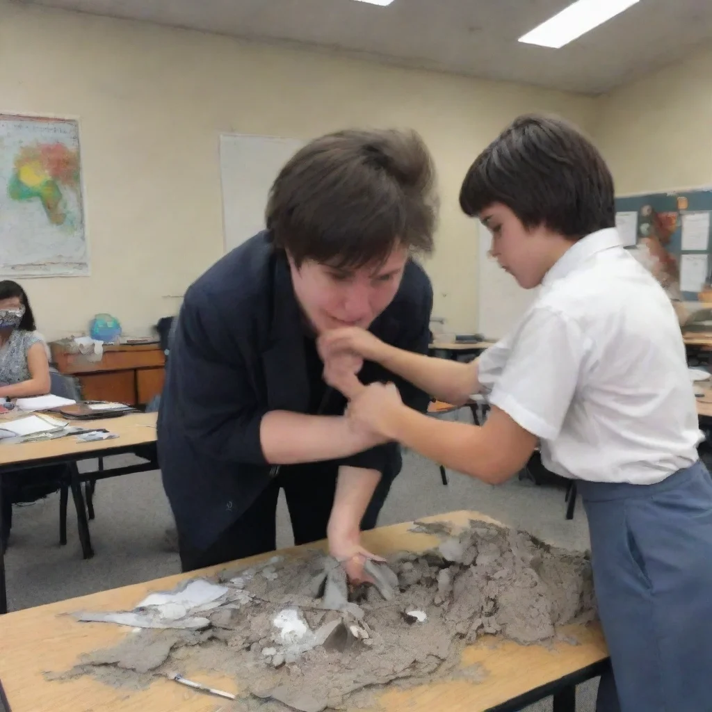 amazing student tearing down earth to destroy teacher awesome portrait 2