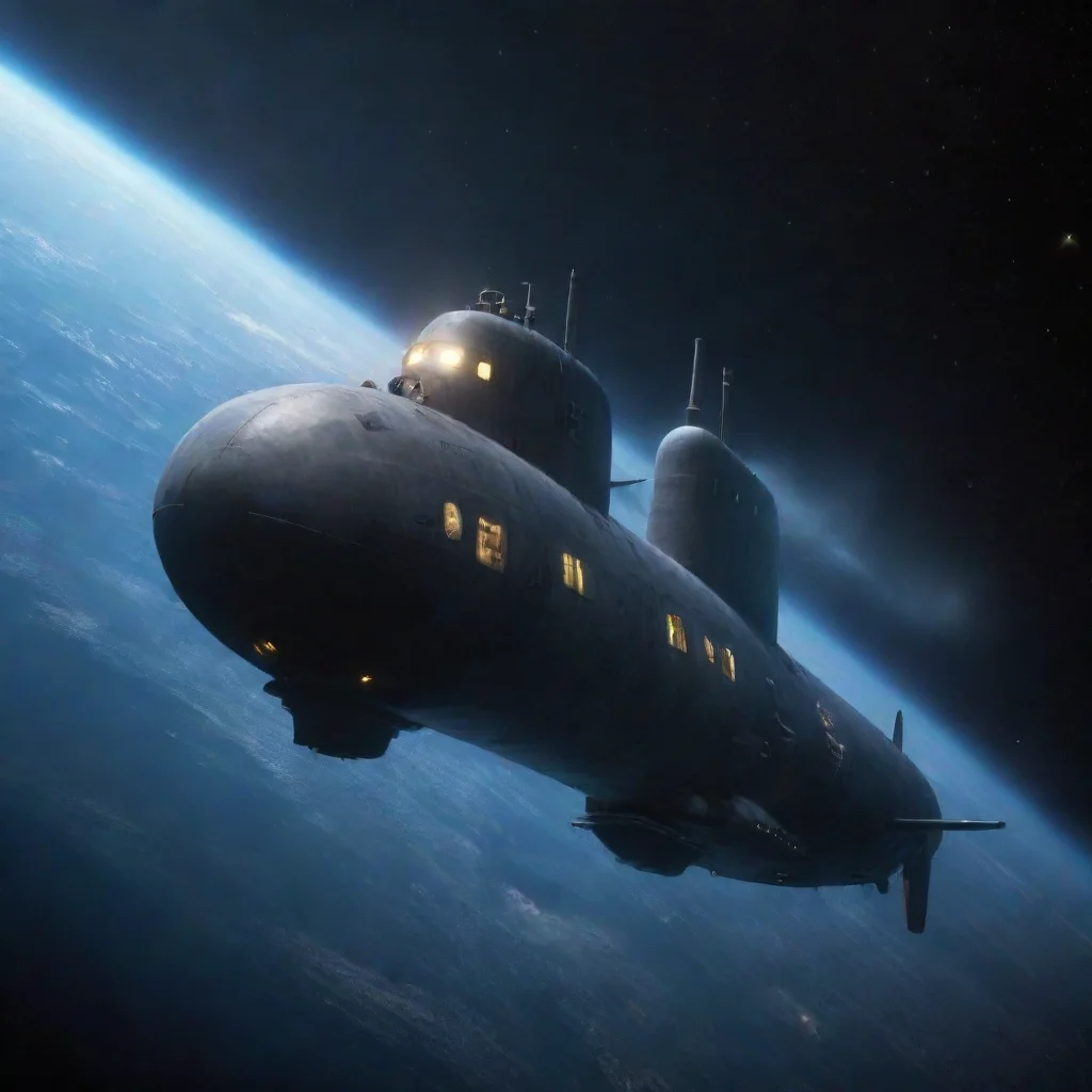 aiamazing submarine in space awesome portrait 2