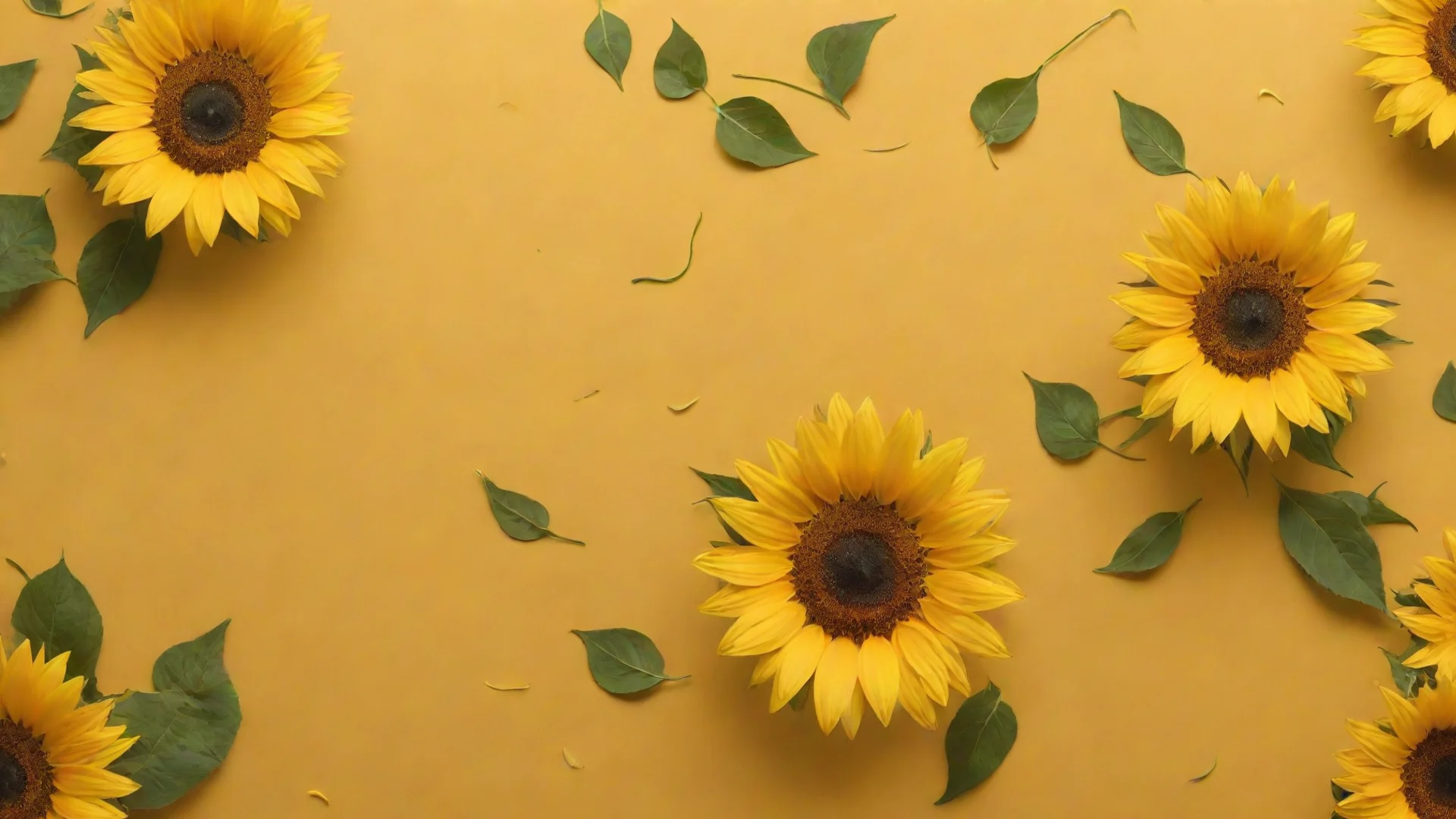 aiamazing swirling yellow background with sunflowers strewn about awesome portrait 2 wide