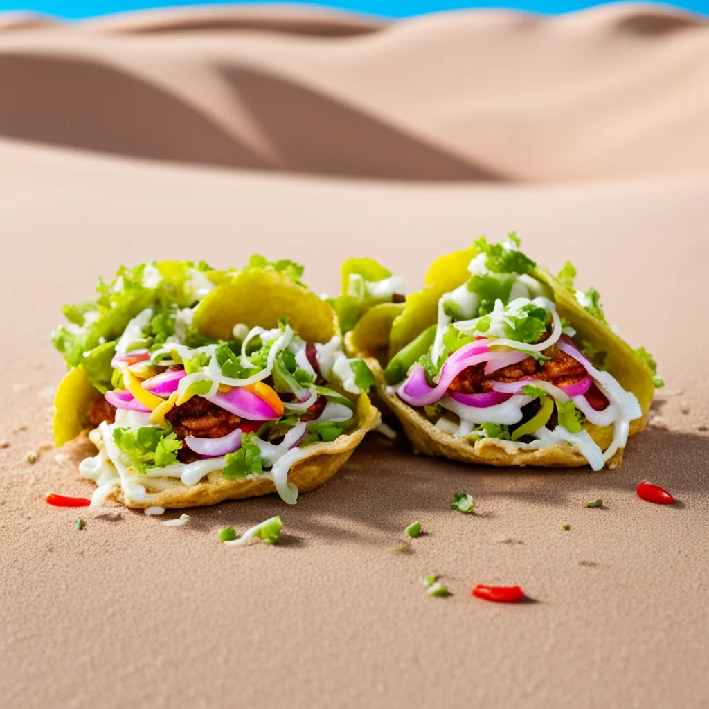 aiamazing tacos that are made or that are in a sand dune awesome portrait 2