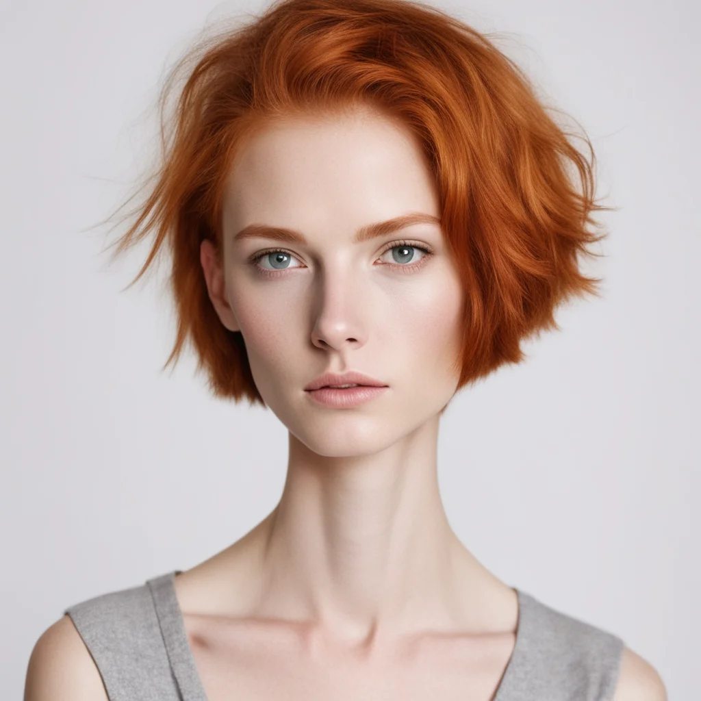 aiamazing tall attractive skinny redhead brushed back short hairstyle awesome portrait 2