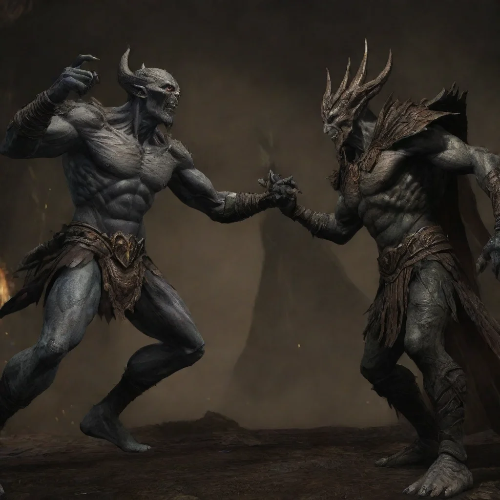 aiamazing talos and molag bal chest bumping awesome portrait 2