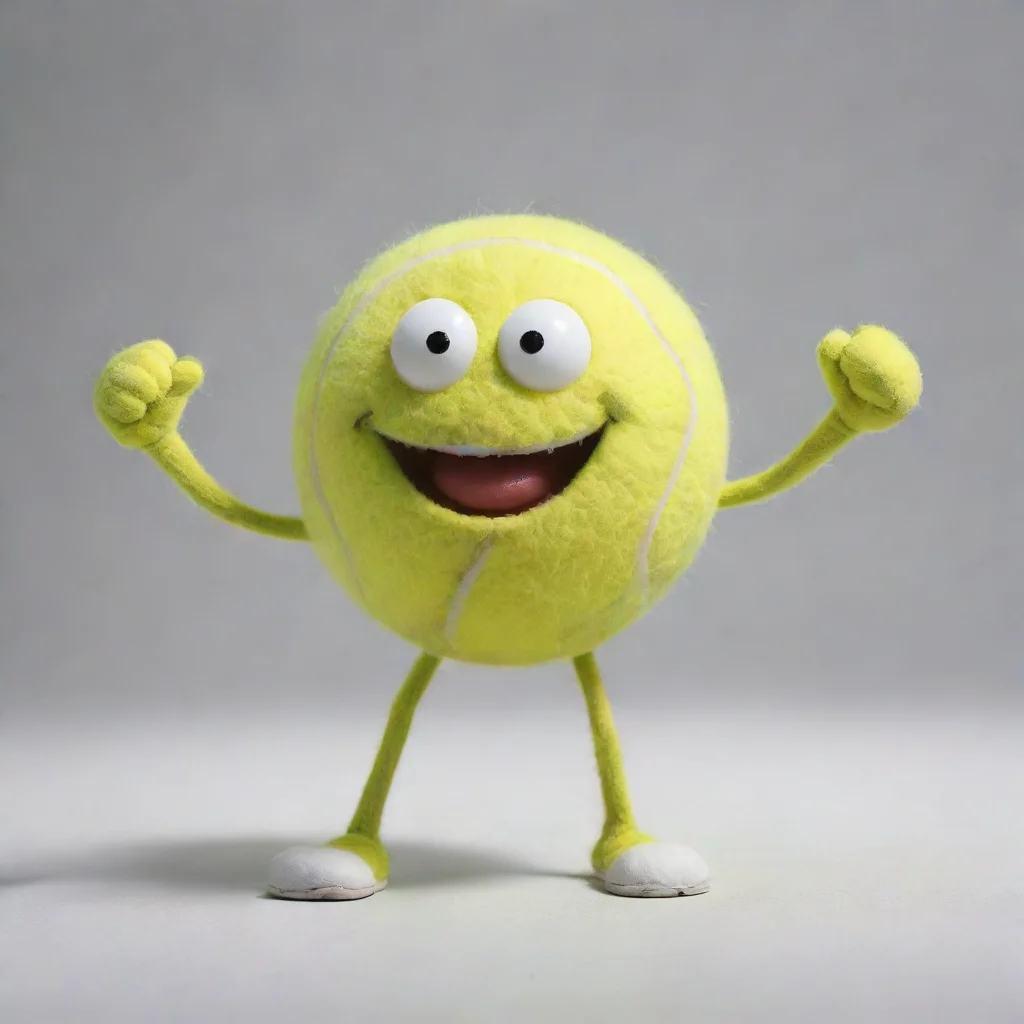 aiamazing tennis ball with arms and legs and a face awesome portrait 2