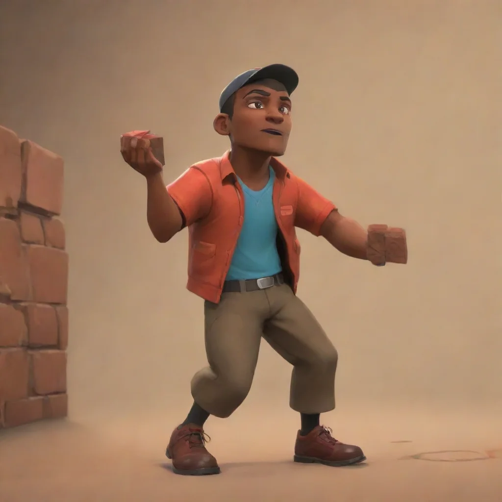 aiamazing tf2 scout throwing a brick at demoman awesome portrait 2