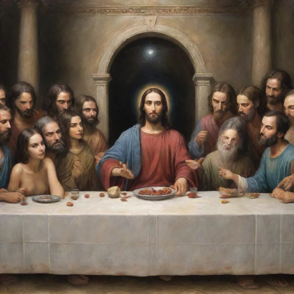 amazing the picture of the last supper where jesus issasha grey awesome portrait 2