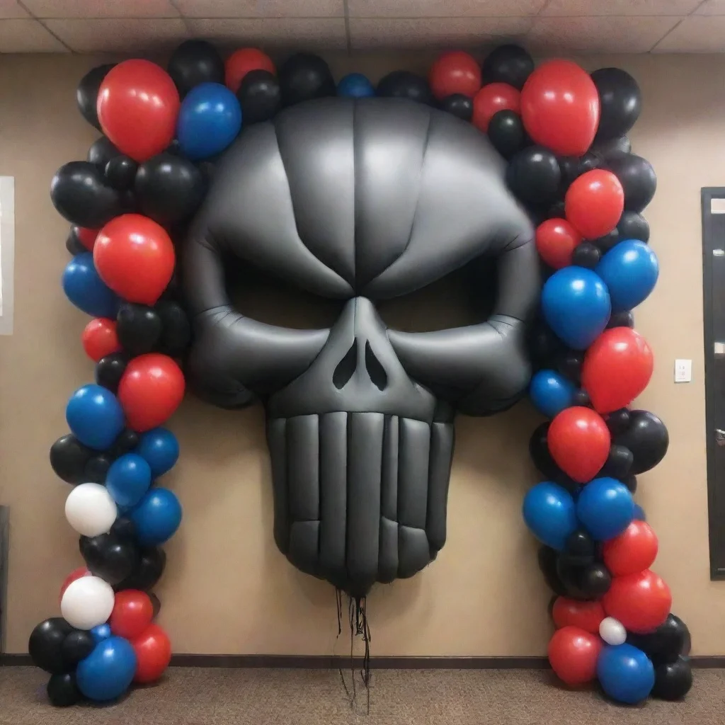 aiamazing the punisher logo made out of balloons awesome portrait 2