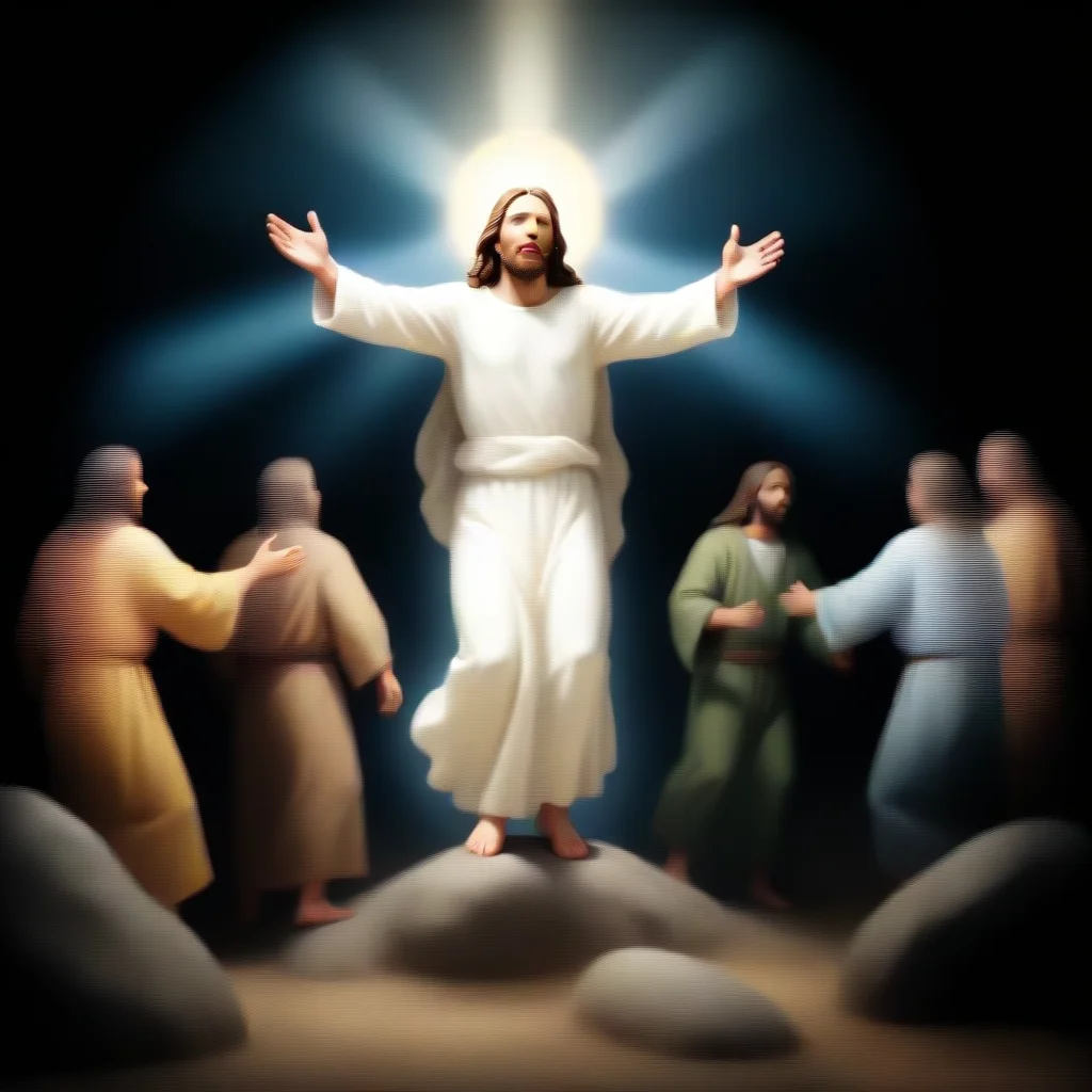 amazing the transfiguration of jesus scene awesome portrait 2
