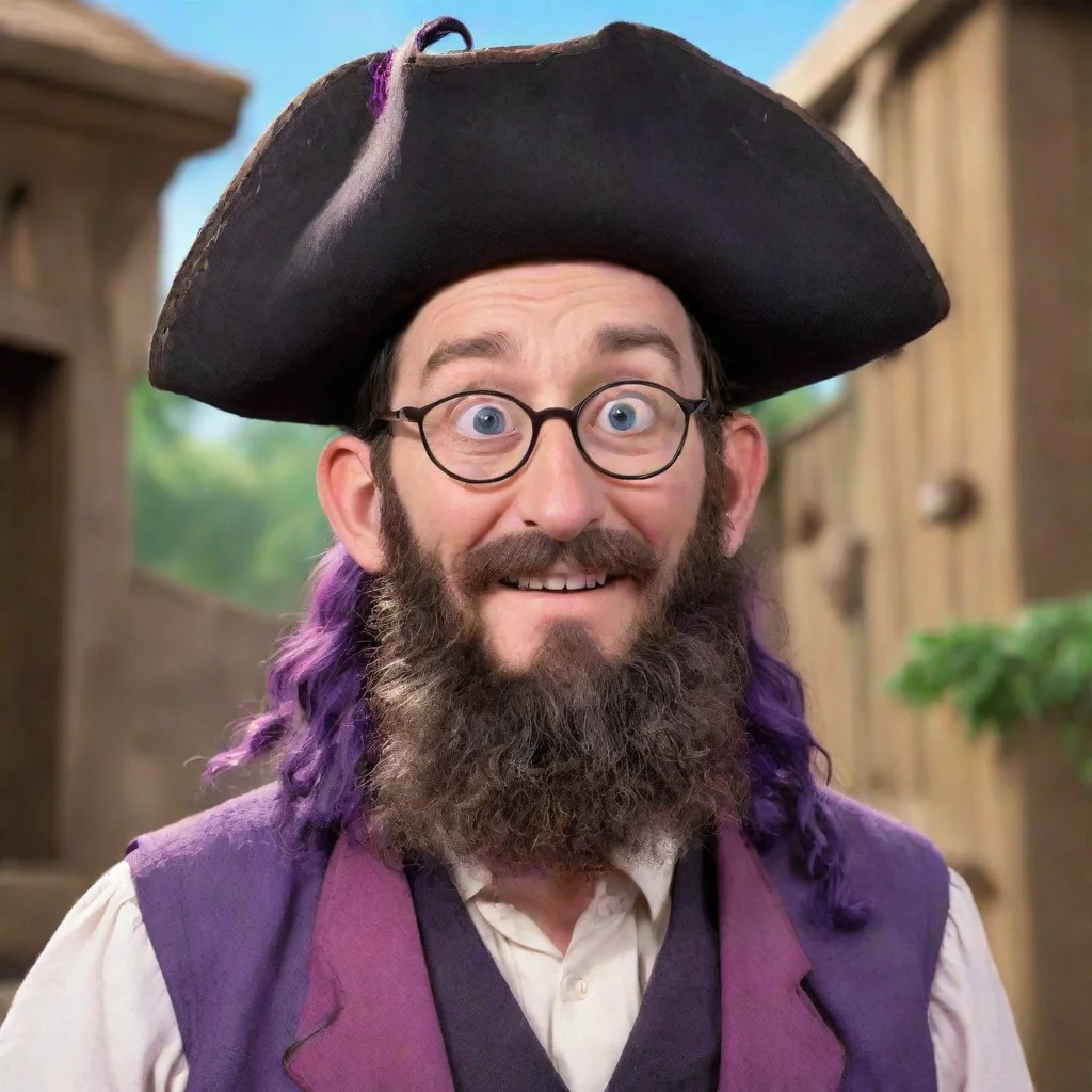 amazing tom kenny as patchy the pirate with a long black beard awesome portrait 2