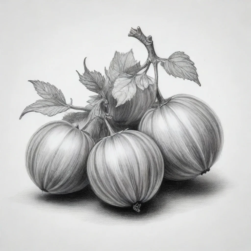 aiamazing two gooseberries black and white drawing awesome portrait 2
