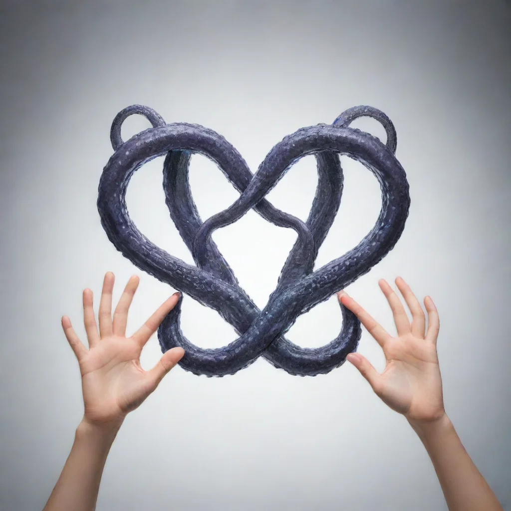 amazing two tentacles and and two hands making infinity symbol awesome portrait 2