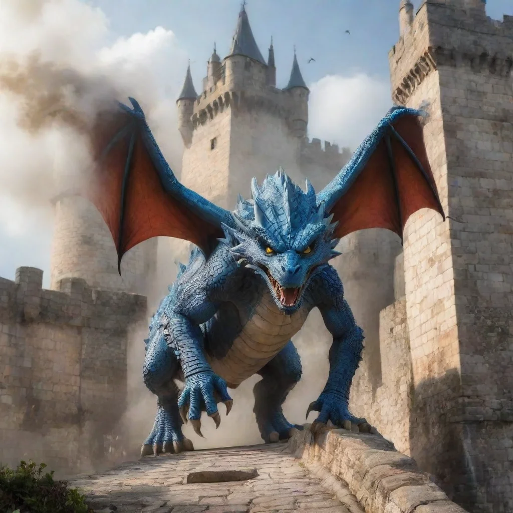 aiamazing um drag%C3%A3o sobrevoando um castelo awesome portrait 2