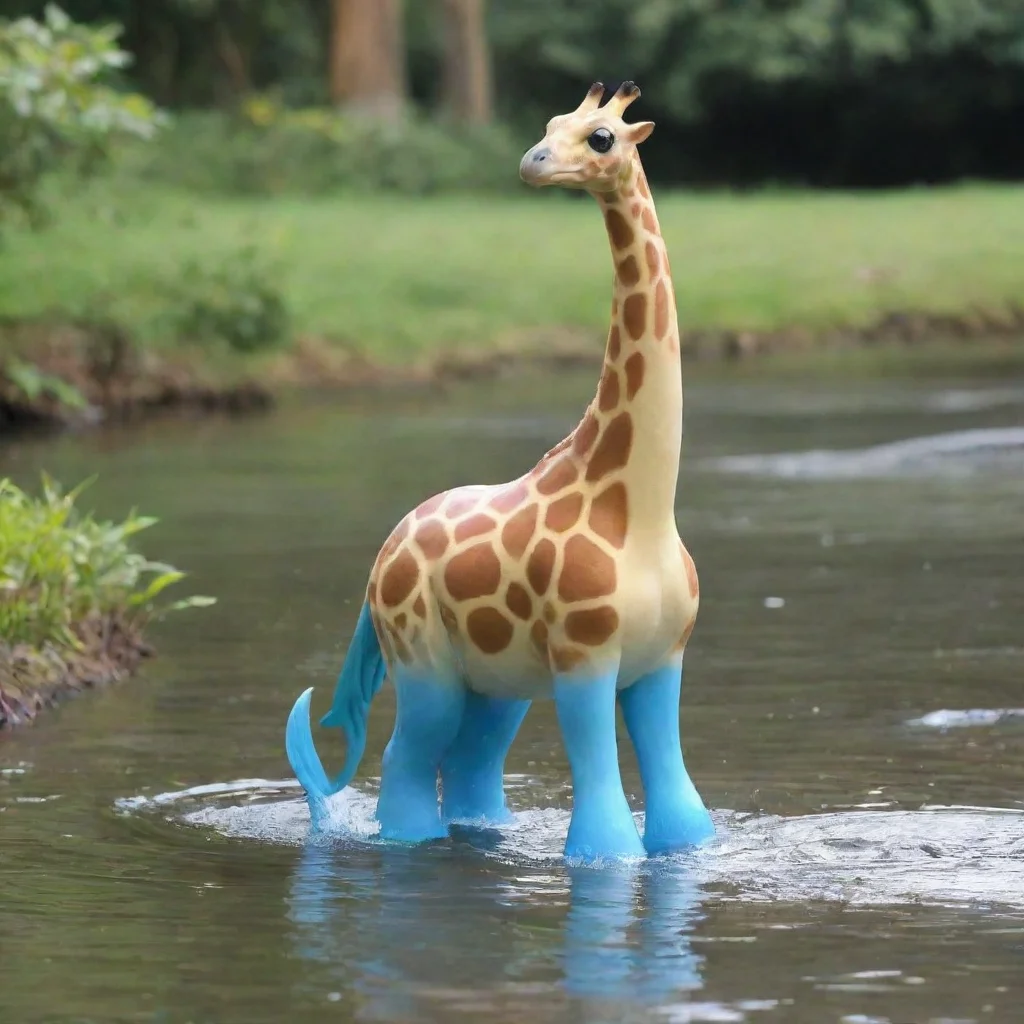 aiamazing un pok%C3%A9mon de tipo agua parecido a una jirafa mezclado por un delf%C3%ADn awesome portrait 2
