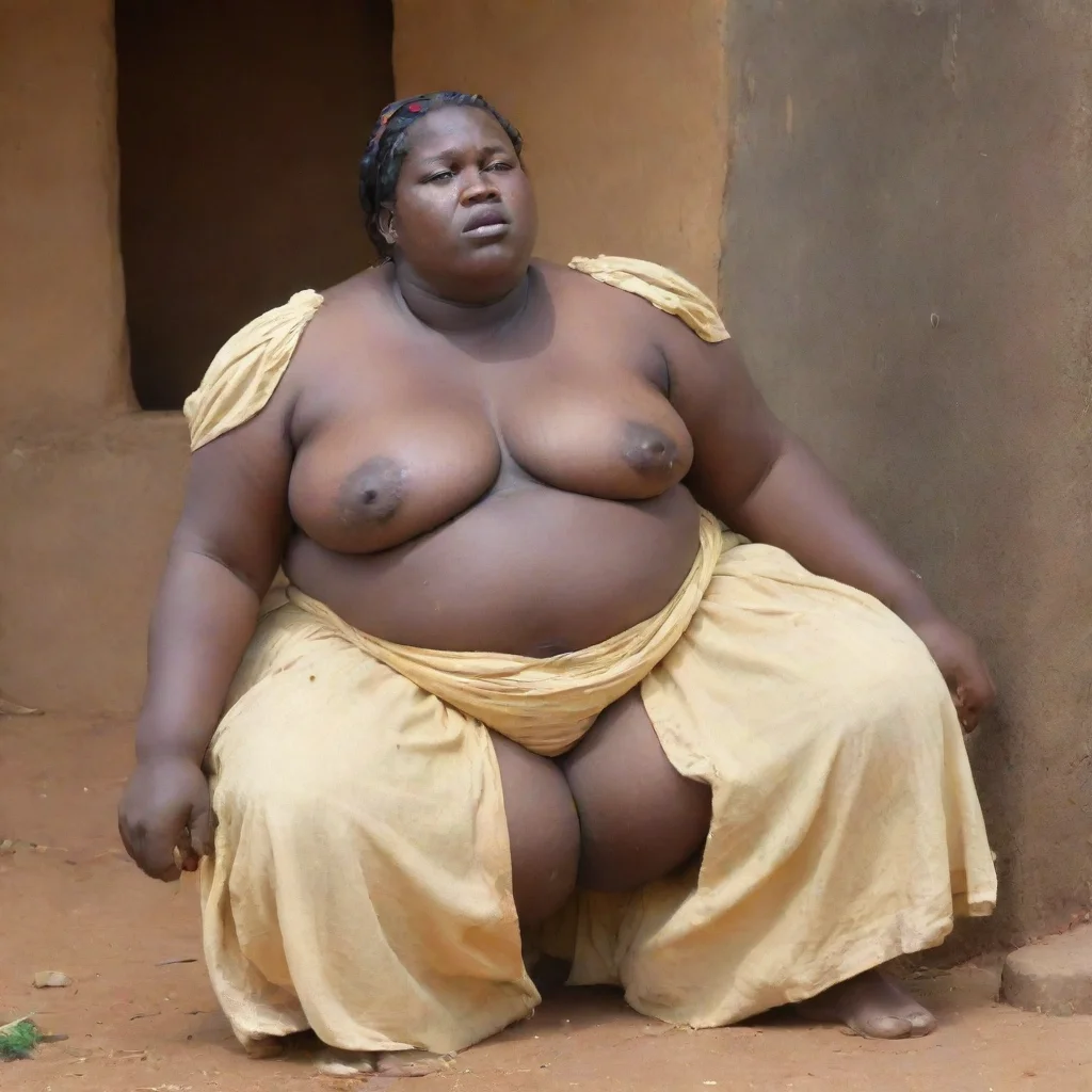 amazing very extremely obese african slave maid awesome portrait 2