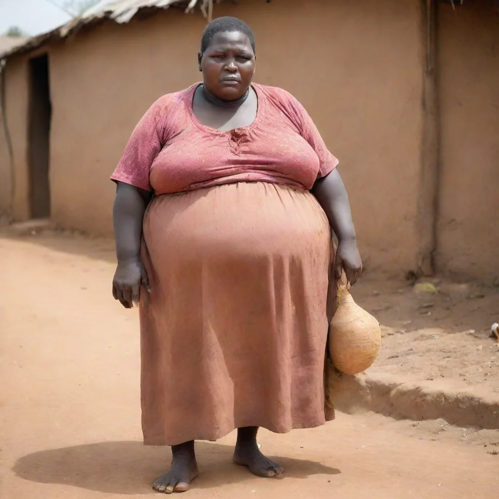 amazing very extremely obese african village poor woman awesome portrait 2