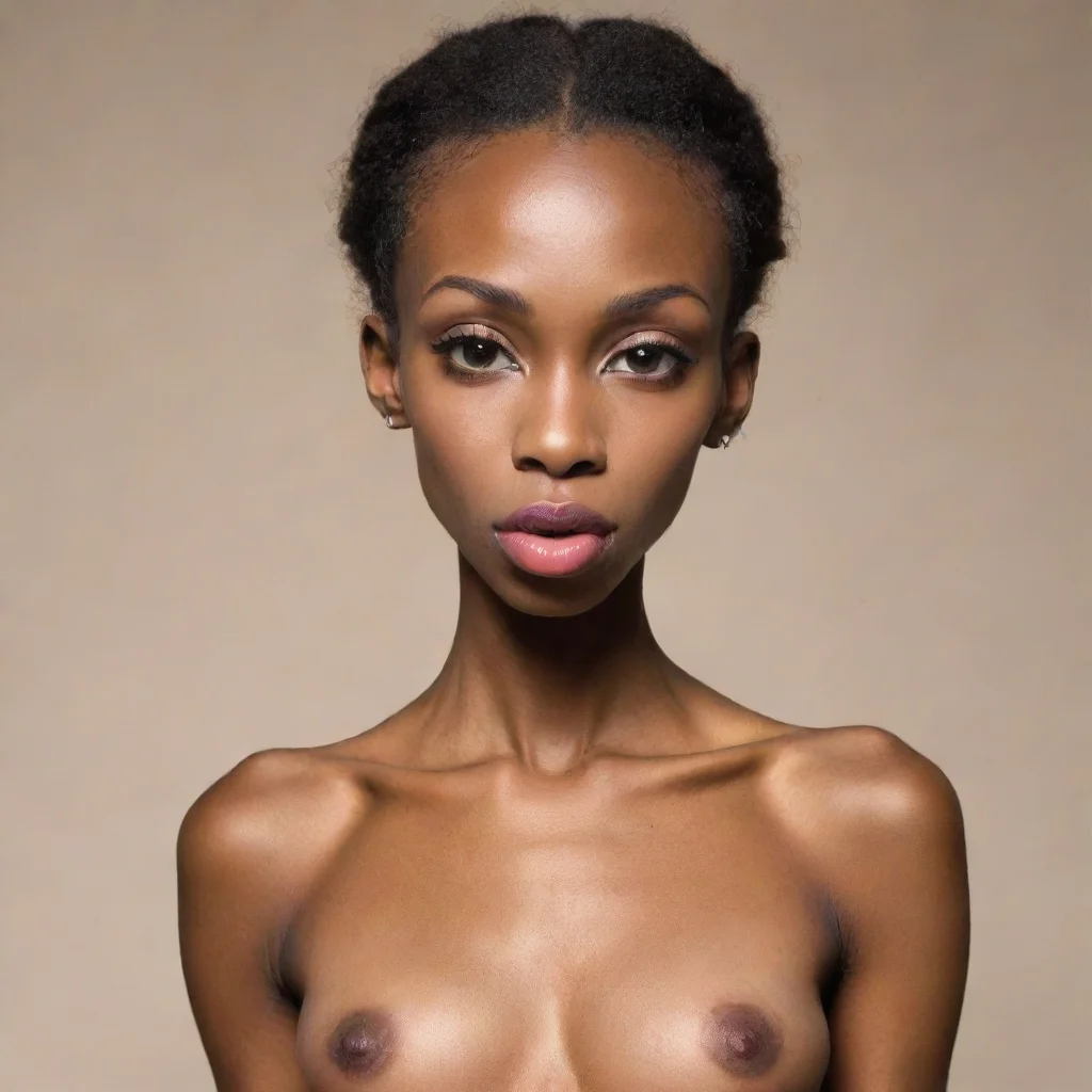 aiamazing very skinny%2C african%2C woman%2C really big lips awesome portrait 2