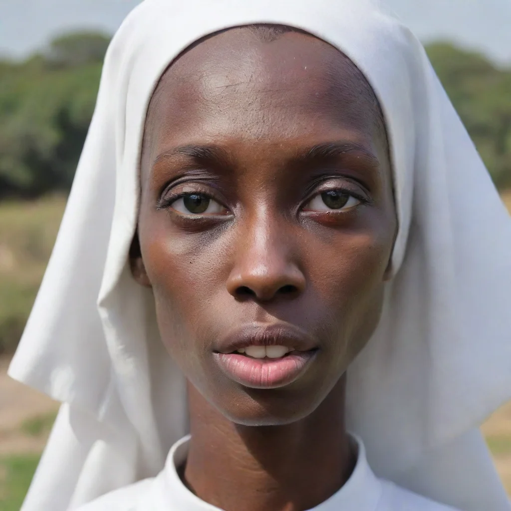 aiamazing very skinny african nun face with big lips awesome portrait 2