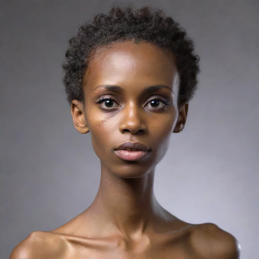 aiamazing very skinny boney black woman face awesome portrait 2