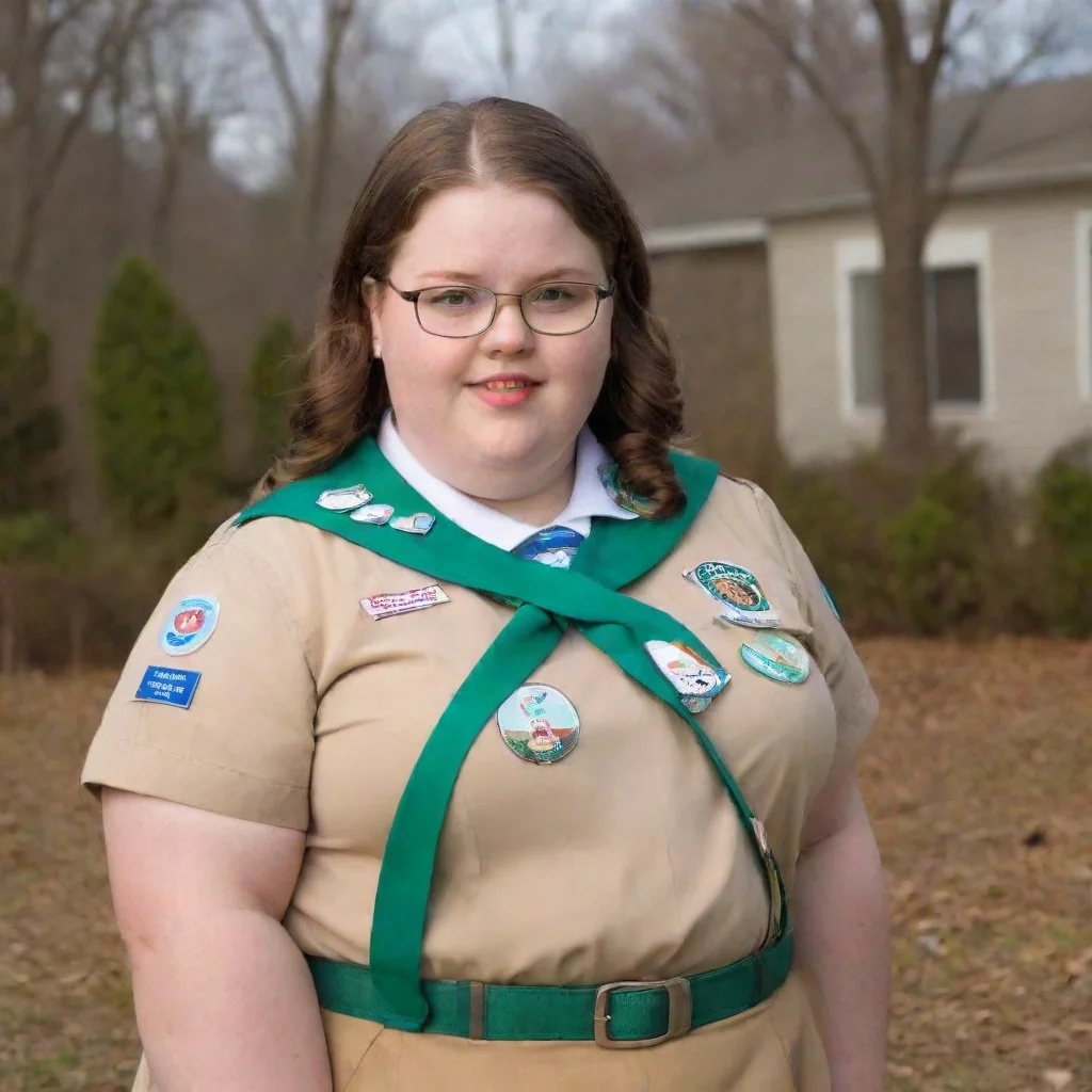 aiamazing very very very very obese girl scout awesome portrait 2
