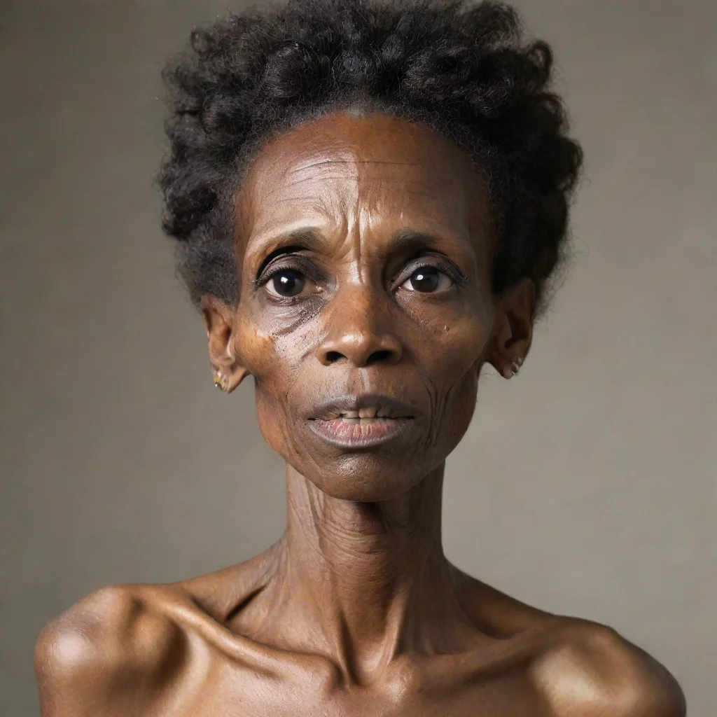 aiamazing very very very very skinny boney old black woman face awesome portrait 2