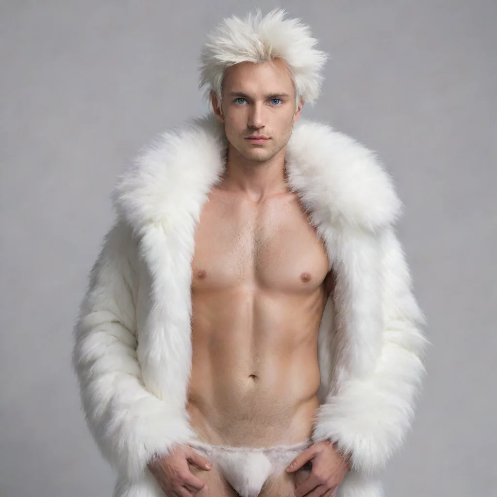 amazing white fur covered human male awesome portrait 2