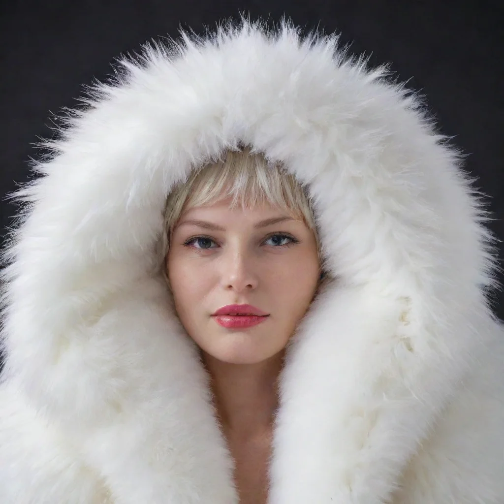 aiamazing white fur covered person awesome portrait 2