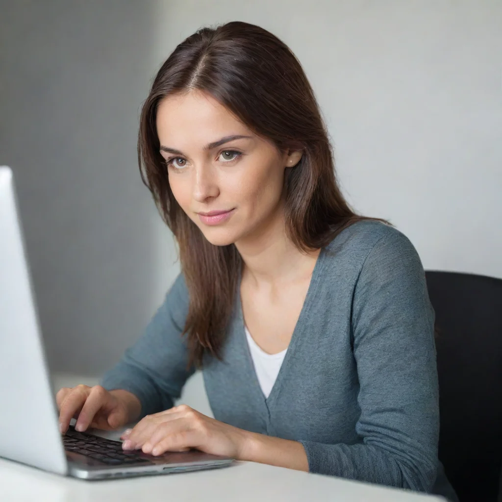 aiamazing woman using a computer awesome portrait 2