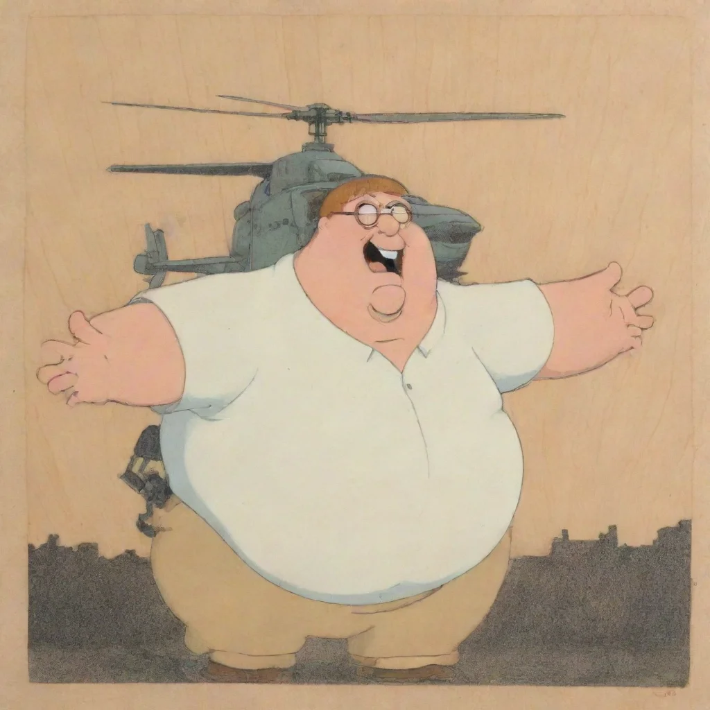 aiamazing woodblock print%2C peter griffin%2C petercopter awesome portrait 2