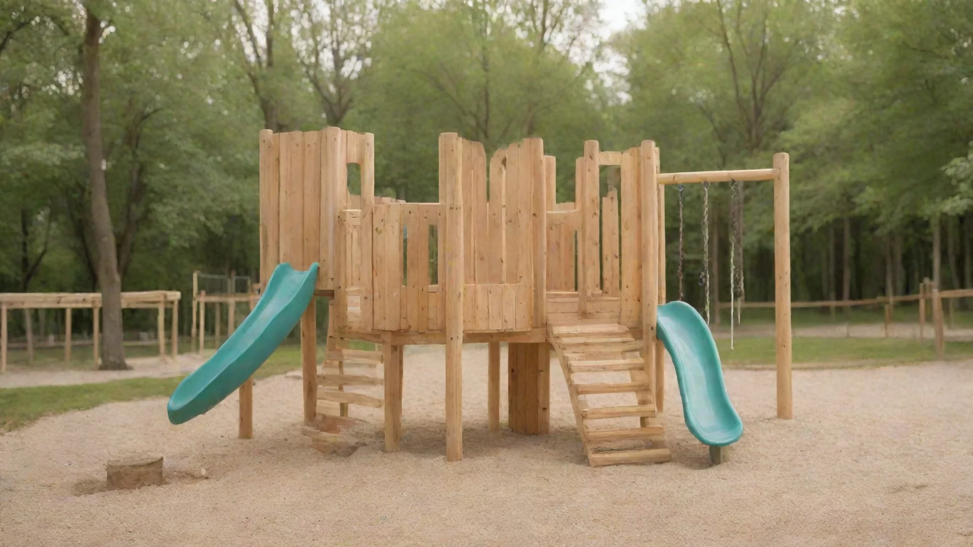 aiamazing wooden playground with calm colours%2C detailed view awesome portrait 2 hdwidescreen