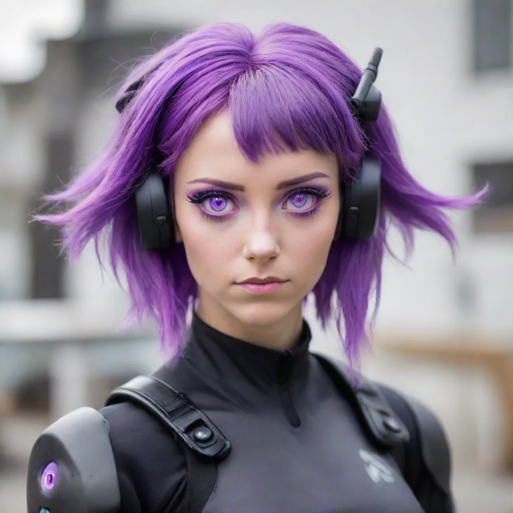 aiamazing worker drone%2Cpurple hair%2Cneon purple eyes awesome portrait 2