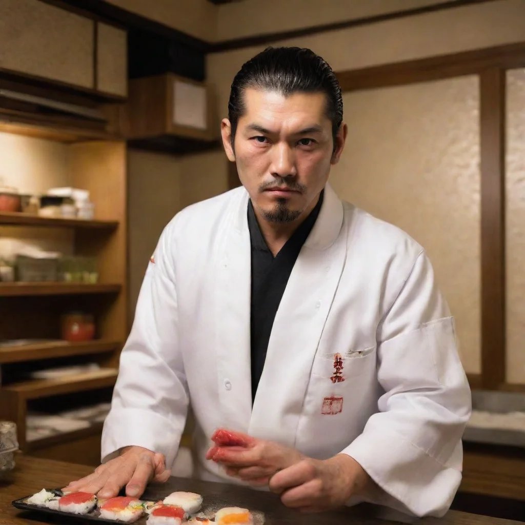 amazing yakuza sushi chef awesome portrait 2