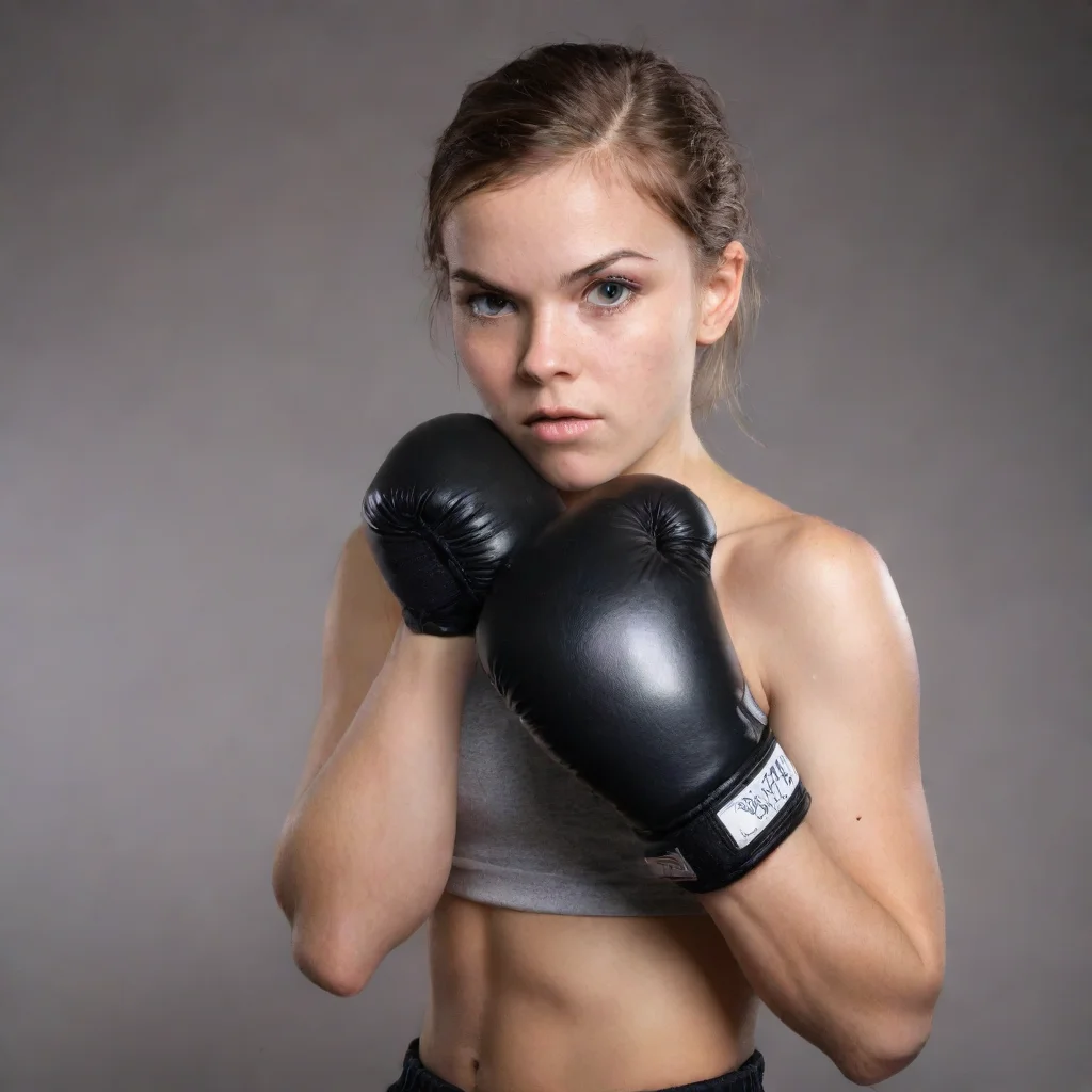 amazing young female boxer awesome portrait 2
