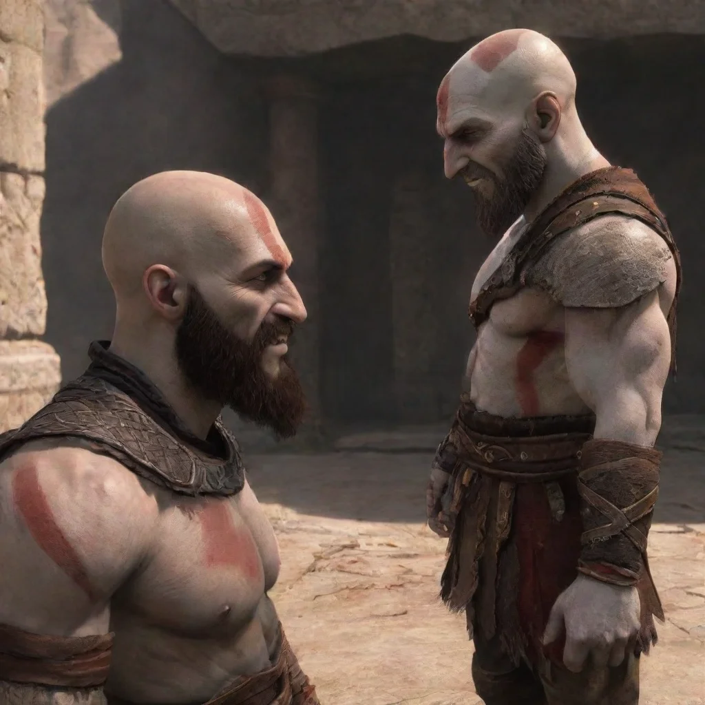 aiamazing young kratos meeting old kratos awesome portrait 2