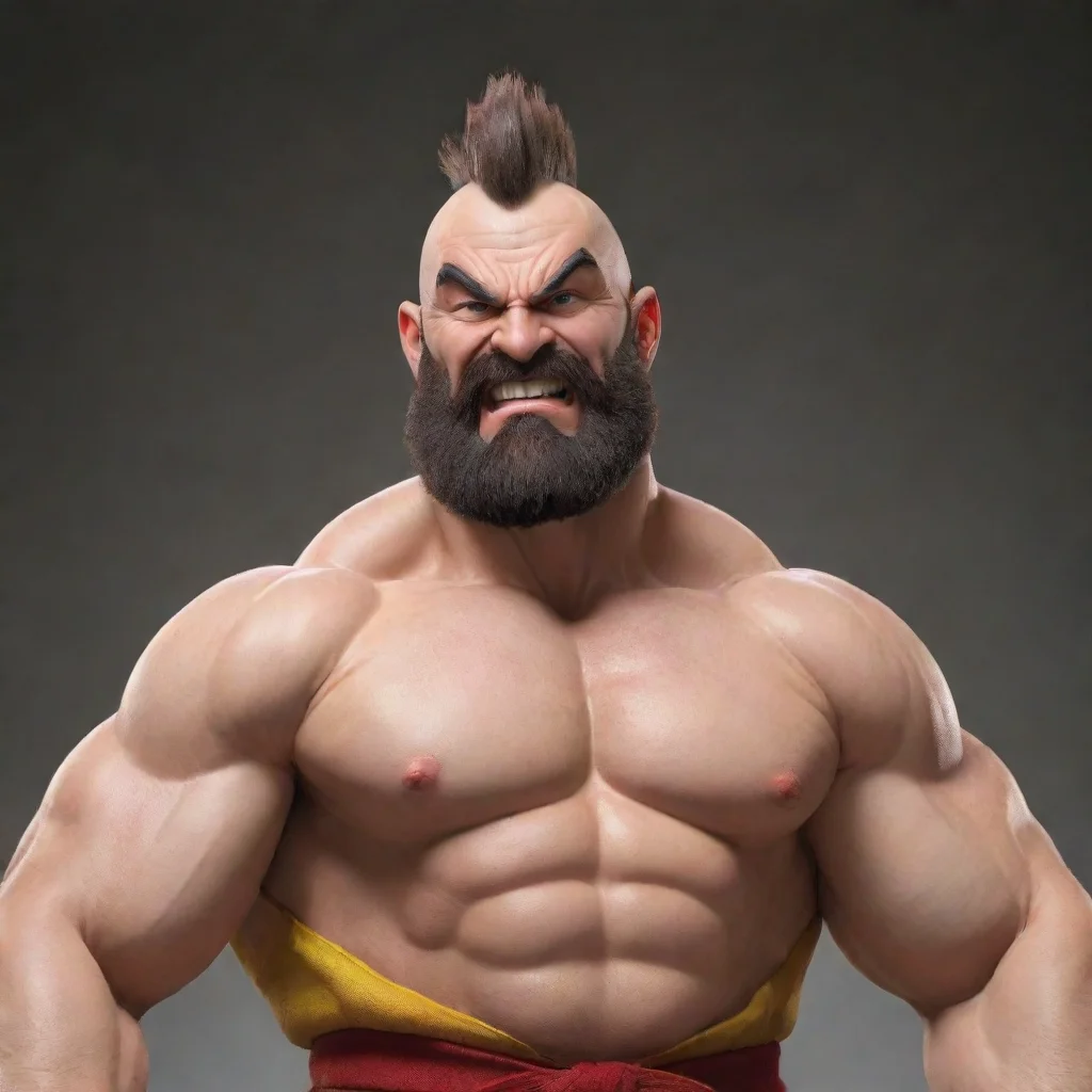 aiamazing zangief flexing  awesome portrait 2