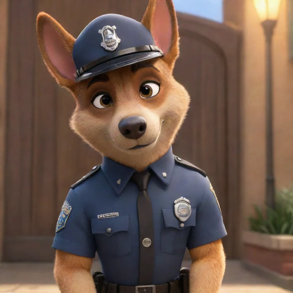 aiamazing zootopia poice officer german shepherd awesome portrait 2