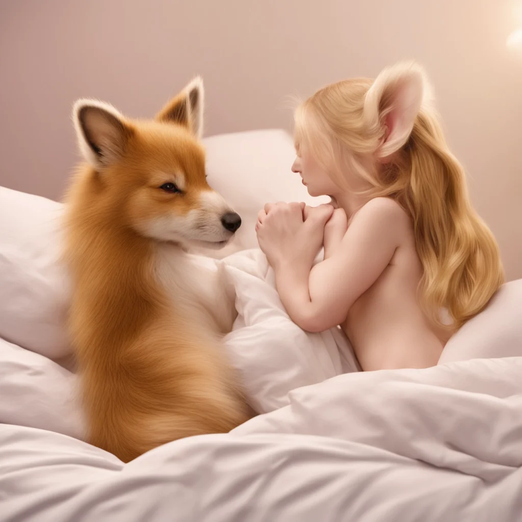 aiamy kissing female tails in bed and grabbing his rear amazing awesome portrait 2