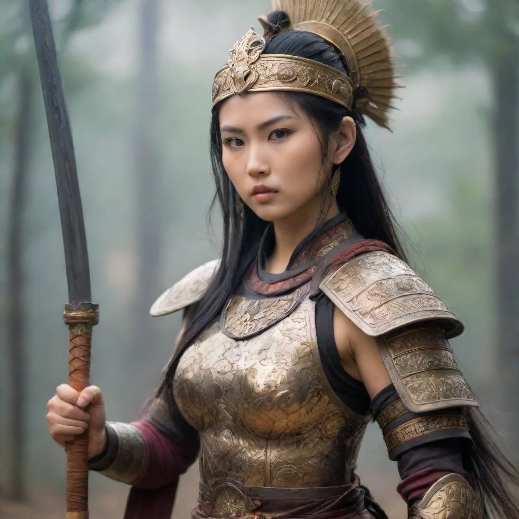 an asian woman beautiful warrior wow