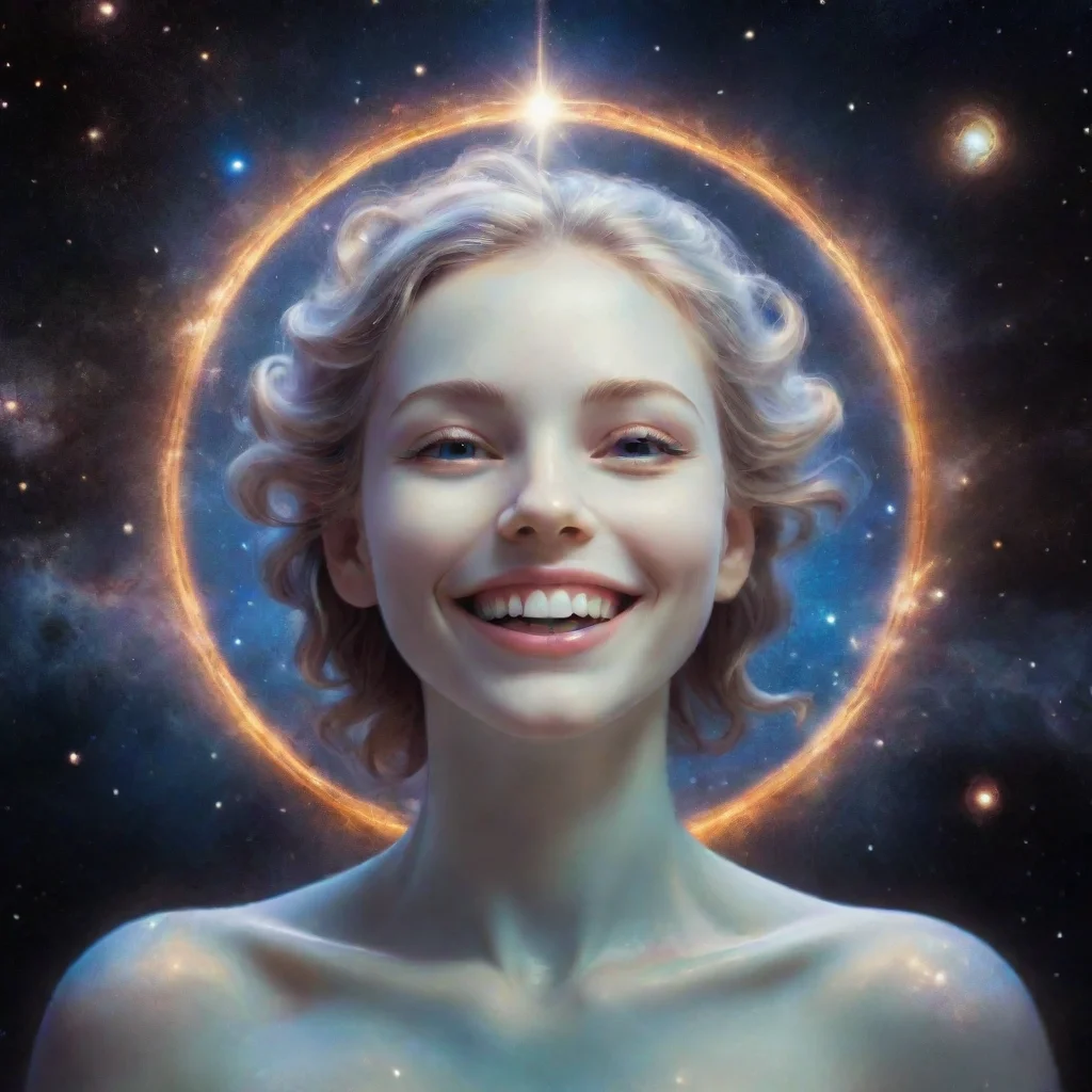 an astral being smiling but lying about where your soul is going
