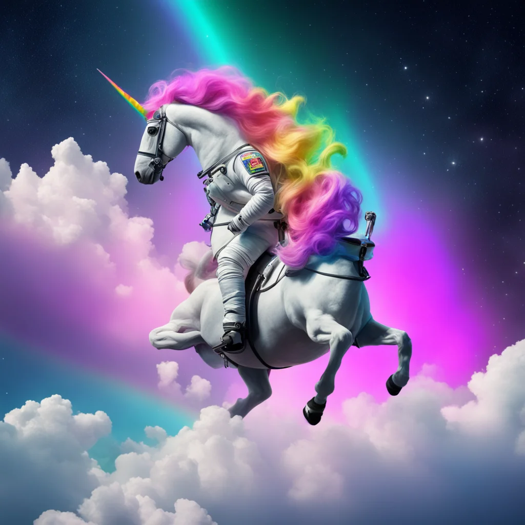 an astronaut riding a rainbow unicorn%2C cinematic%2C dramatic amazing awesome portrait 2