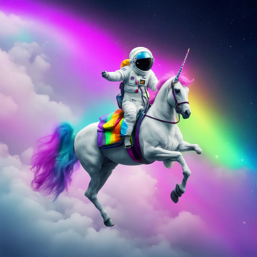 aian astronaut riding a rainbow unicorn%2C cinematic%2C dramatic confident engaging wow artstation art 3