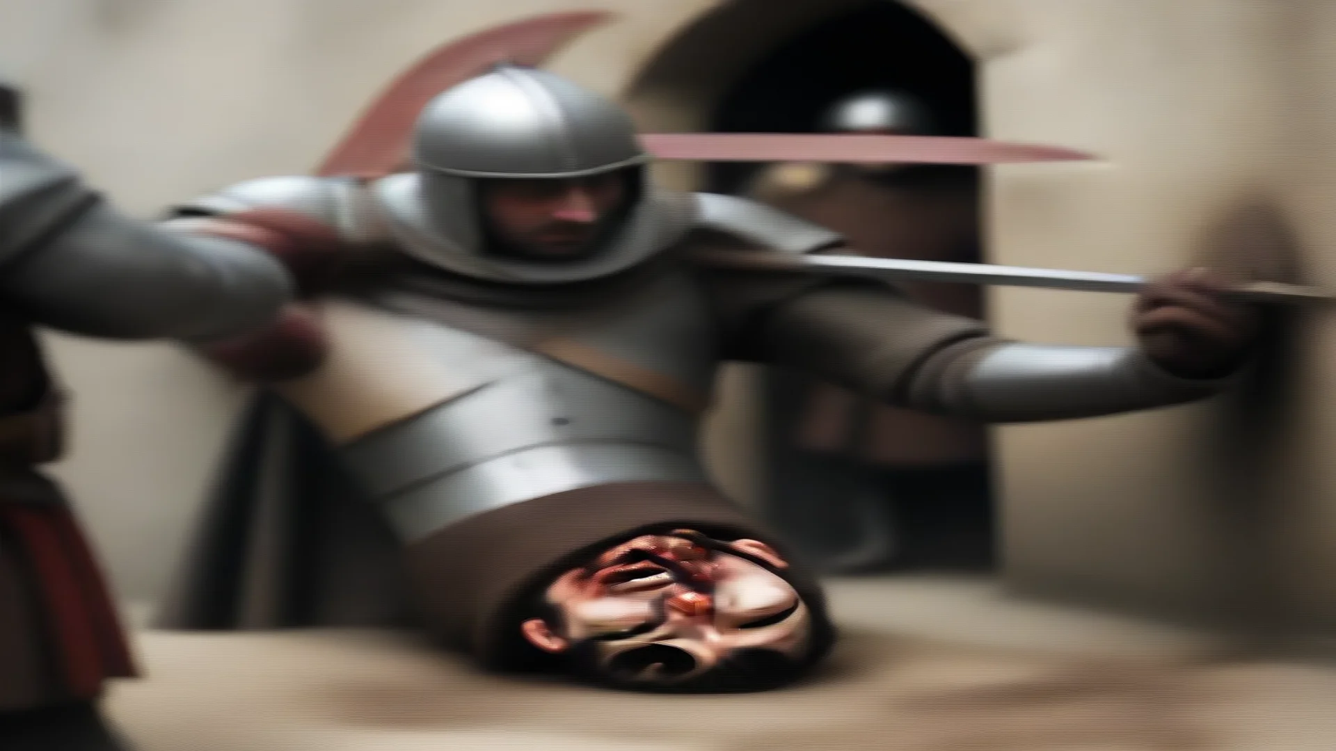 an execution of a medieval soldier wide