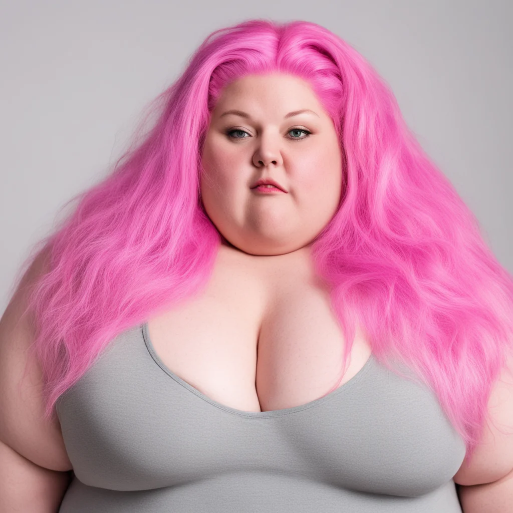 aian obese woman with long pink hair and a bmi of 53 good looking trending fantastic 1