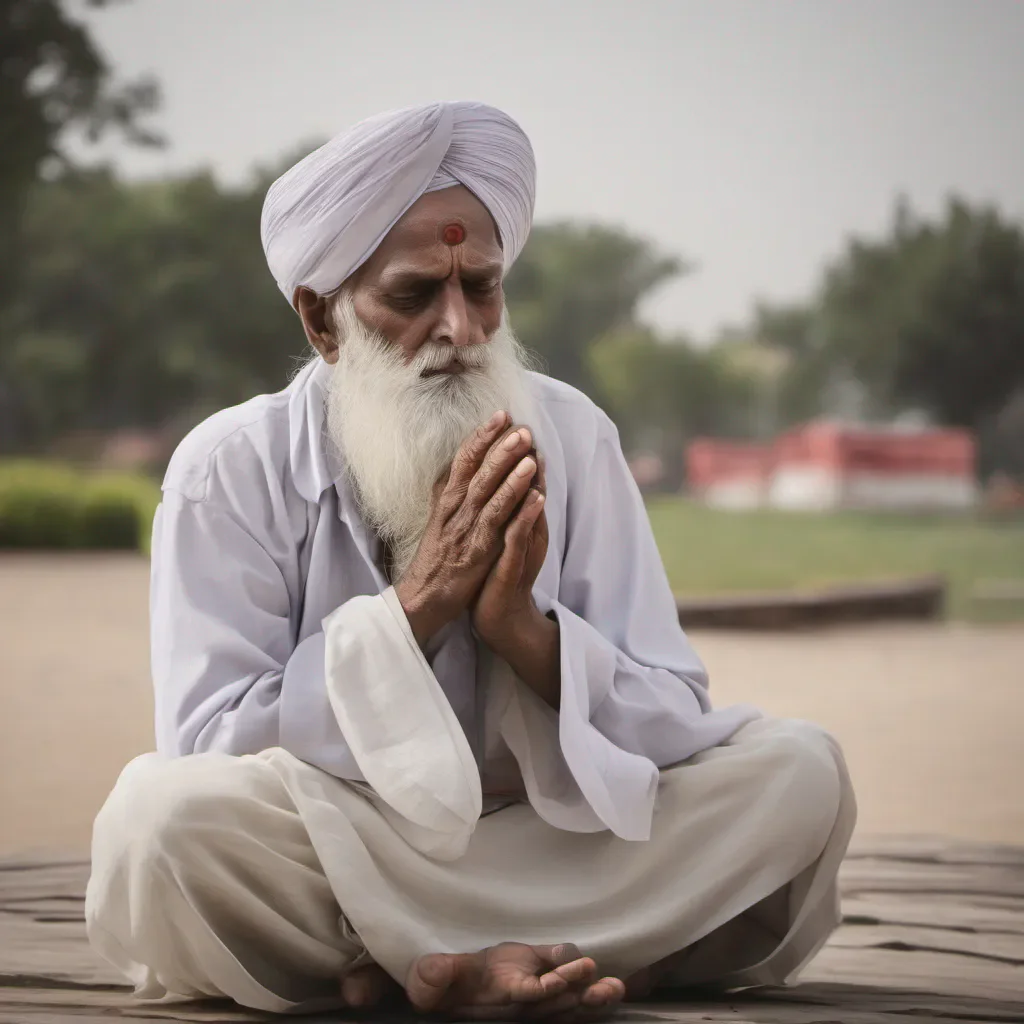 an old sikh man praying to god amazing awesome portrait 2